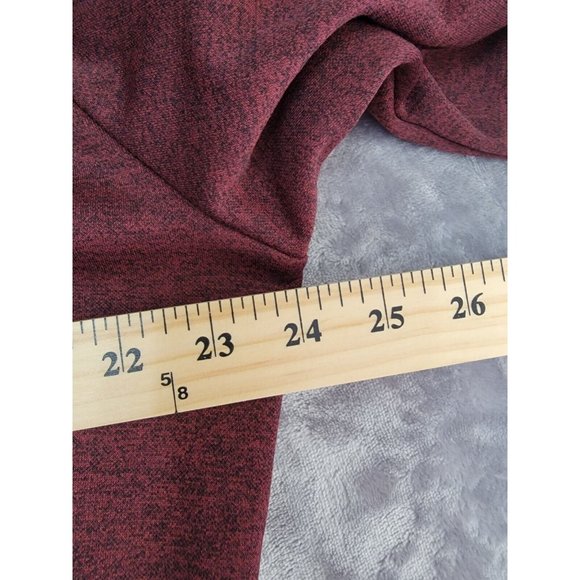 Callaway Sweatshirt Mens XL BURGUNDY Quarter Zip‎ Mock Neck Outdoors Activewear - Picture 8 of 9